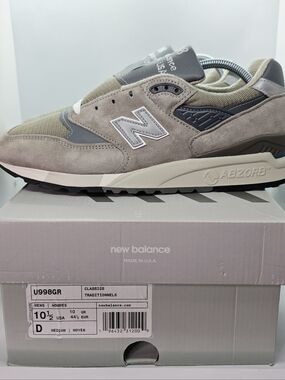 New Balance 998 Core Made in USA “Grey/Silver” | U998GR Men's sz 10.5 MSRP $195